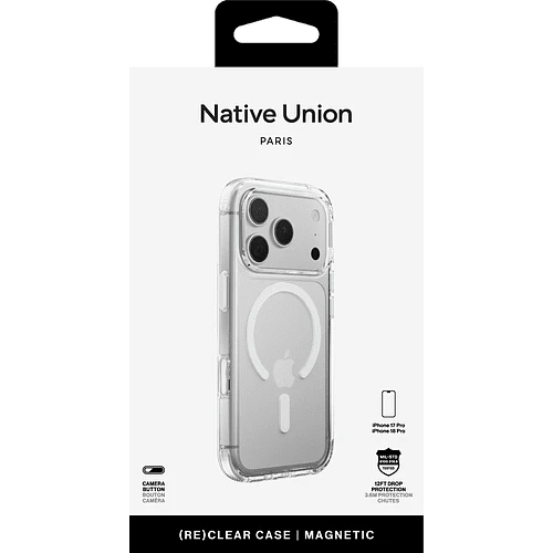 Чехол защитный NATIVE UNION (RE)CLEAR CASE FOR IPHONE 18 PRO TRANSPARENT, для iPhone 18 Pro