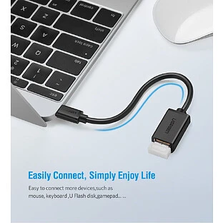 Переходник UGREEN US154-30701  Type C (M) to USB-A 3.0 (F)  5 Gb/s  пластиковый с проводом 15cm  bla Переходник UGREEN US154-30701  Type C (M) to USB-A 3.0 (F)  5 Gb/s  пластиковый с проводом 15cm  bla