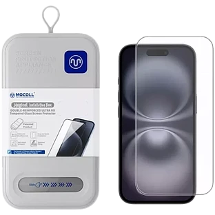 Защитное стекло MOCOLL 2.5D iPhone 16 / 15 / 14 Pro + Установочный комплект Защитное стекло MOCOLL 2.5D iPhone 16 / 15 / 14 Pro + Установочный комплект