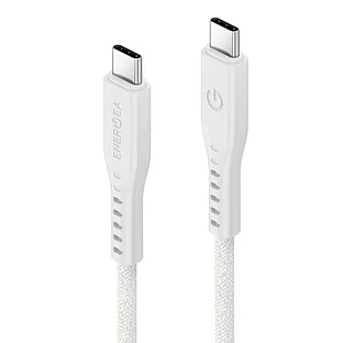 Кабель Energea FLOW USB-C to USB-C PD240W 5A Nanoweave Magnetic tie White 1.5m