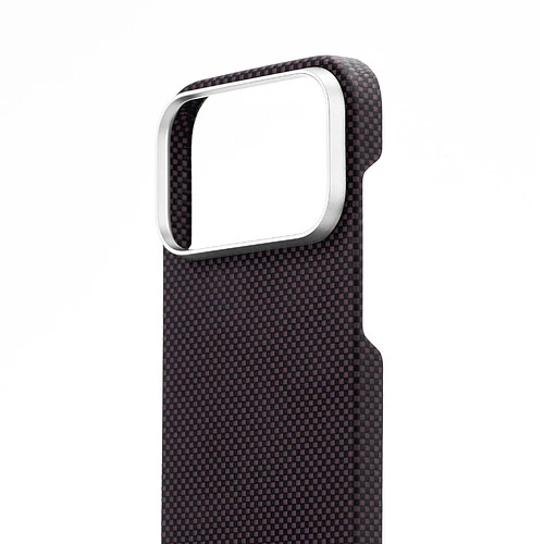 Чехол защитный uBear Supreme Case для iPhone 18 Pro, ультратонкий, материал Кевлар, MagSafe совместимый, бургунди (клетчатый)