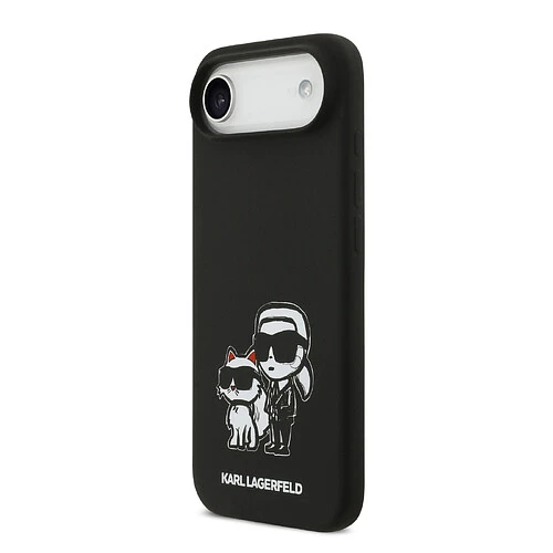 Чехол KARL LAGERFELD для iPhone Air Liquid Silicone Sketch Karl & Choupette Hard Black (MagSafe)
