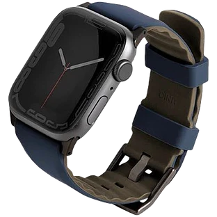 Ремешок силиконовый UNIQ Linus Airosoft для Apple Watch 45/44/42, Синий Ремешок силиконовый UNIQ Linus Airosoft для Apple Watch 45/44/42, Синий