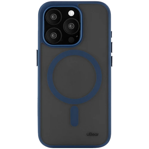 Чехол защитный uBear Cloud Mag Case, iPhone 15 Pro Max, MagSafe, синий Чехол защитный uBear Cloud Mag Case, iPhone 15 Pro Max, MagSafe, синий