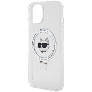 Lagerfeld для iPhone 15 чехол PC/TPU + Ring stand NFT Choupette head Hard Transp (MagSafe) Lagerfeld для iPhone 15 чехол PC/TPU + Ring stand NFT Choupette head Hard Transp (MagSafe)