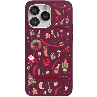 Чехол защитный ''vlp'' Art Collection для iPhone 13 Pro  Winter  марсала