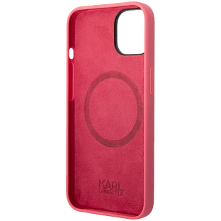 Lagerfeld для iPhone 14 Pro чехол Liquid silicone Plaque logo Hard Fuchsia (MagSafe) Lagerfeld для iPhone 14 Pro чехол Liquid silicone Plaque logo Hard Fuchsia (MagSafe)