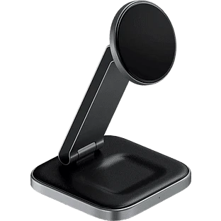 Беспроводное зарядное устройство-подставка Satechi 3-in-1 Foldable Qi2 Wireless Charging Stand
