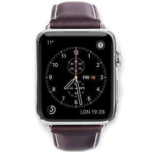 Ремешок DBRAMANTE1928 Copenhagen для Apple Watch 42мм Copenhagen StrapРемешок Copenhagen с застёжкой серебристого цвета Тёмно-коричневый42/44/45 mm