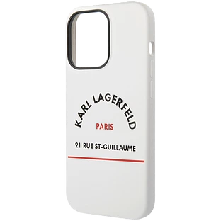 Lagerfeld для iPhone 14 Pro чехол Liquid silicone RSG logo Hard White/Orange (MagSafe) Lagerfeld для iPhone 14 Pro чехол Liquid silicone RSG logo Hard White/Orange (MagSafe)