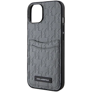 Lagerfeld для iPhone 14 чехол PU Saffiano Monogram with Cardslot Hard Silver Lagerfeld для iPhone 14 чехол PU Saffiano Monogram with Cardslot Hard Silver