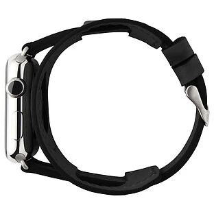 Ремешок COZISTYLE Wide Leather BandШирокий кожаный ремешок Чёрный42/44/45 mm