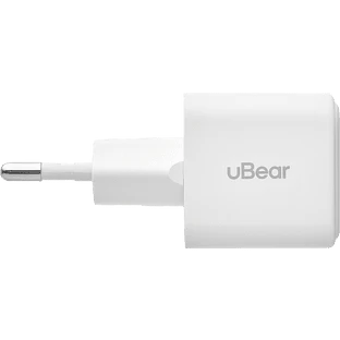 Cетевое зарядное устройство uBear Bridge USB-C, 20 Вт, GaN, белый
