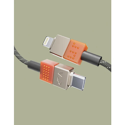 Кабель VLP NEO USB-C + Lightning, 27Вт, 1.5м, Amber Gray, с сертификацией MFI