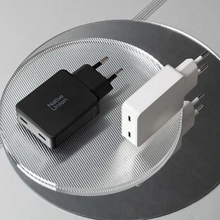 POCKET GAN CHARGER 65W, сетевое зарядное устройство 65W,  разъёмы 2xUSB-C. Цвет: чёрный