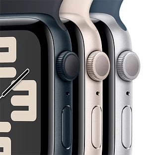 Apple Watch SE 2 (2023) GPS 40mm Silver Aluminum Case with Storm Blue Sport Band - M/L Apple Watch SE 2 (2023) GPS 40mm Silver Aluminum Case with Storm Blue Sport Band - M/L