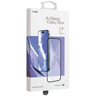 Стекло защитное 3D VLP Easy Box для iPhone 16 Pro с черной рамкой