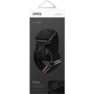 Ремешок Uniq для Apple Watch 49-40 mm FLUO Silicone Rubber Black
