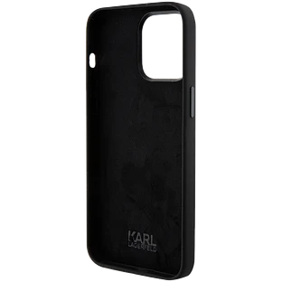Чехол LAGERFELD Liquid Silicone NFT Karl & Choupette heads Hard Чёрный для iPhone 15 Pro Max