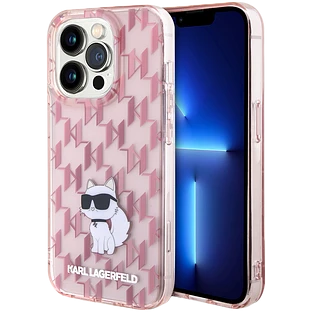 Lagerfeld для iPhone 15 Pro чехол PC/TPU Monogram NFT Choupette Hard Pink Lagerfeld для iPhone 15 Pro чехол PC/TPU Monogram NFT Choupette Hard Pink