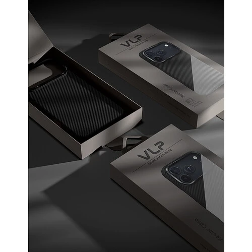 Чехол защитный VLP Kevlar Case с MagSafe для iPhone 18 Pro Max, черный