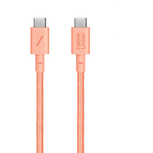 BELT CABLE TYPE-C, кабель зарядный USB-C/USB-C,  60W, длина 1,2 м., цвет: абрикос
