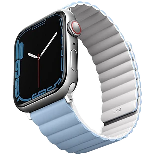 Ремешок Uniq для Apple Watch 42/41/40 mm Revix reversible Magnetic White/Arctic Blue Ремешок Uniq для Apple Watch 42/41/40 mm Revix reversible Magnetic White/Arctic Blue