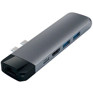 Хаб-адаптер Satechi Type-C Pro Hub Adapter with Ethernet, Space Gray Хаб-адаптер Satechi Type-C Pro Hub Adapter with Ethernet, Space Gray