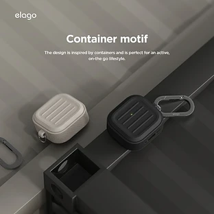 Elago для AirPods 4 чехол Armor Silicone Hang case Stone