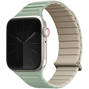 Uniq для Apple Watch 41/40/38 mm ремешок Revix EVO reversible Magnetic Soft Mint/Beige