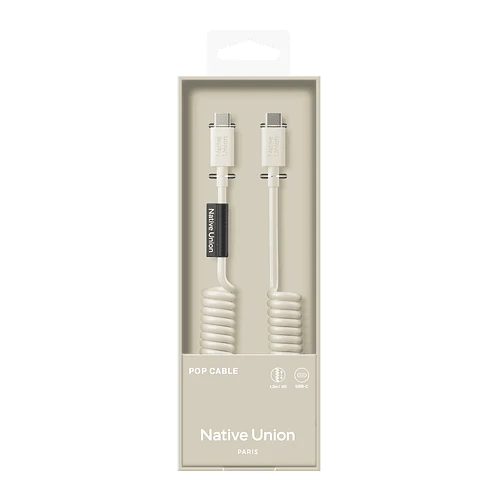 Кабель Native Union POP CABLE, кабель зарядный USB-C/USB-C, 60W, длина 1,2 м., цвет: песчаник