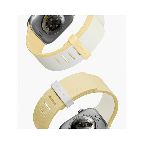 Ремешок Uniq для Apple Watch 42/41/40 mm Revix IV White/Butter Yellow