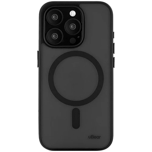 Чехол защитный uBear Cloud Mag Case, iPhone 15 Pro Max, MagSafe, черный Чехол защитный uBear Cloud Mag Case, iPhone 15 Pro Max, MagSafe, черный