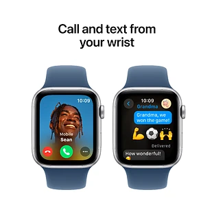 Apple Watch SE 2 (2024) GPS 40mm Silver Aluminium Case with Denim Sport Band - S/M Apple Watch SE 2 (2024) GPS 40mm Silver Aluminium Case with Denim Sport Band - S/M