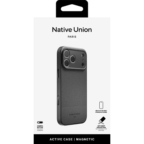 Чехол защитный NATIVE UNION ACTIVE CASE FOR IPHONE 18 PRO MAX BLACK, для iPhone 18 PRO MAX, цвет: чёрный