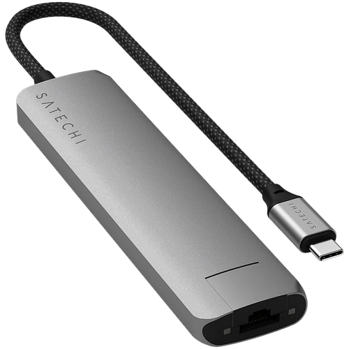 Адаптер Satechi 7-in-1 USB-C Slim Multiport Adapter with Ethernet, Space Gray
