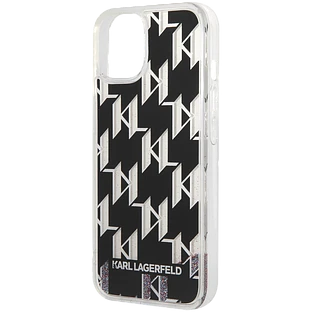 Lagerfeld для iPhone 14 чехол Liquid Glitter Monogram Hard Black Lagerfeld для iPhone 14 чехол Liquid Glitter Monogram Hard Black