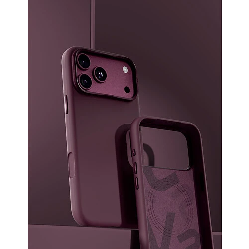 Чехол защитный VLP Aster Pro Case с MagSafe для iPhone 18 Pro, темно-вишневый