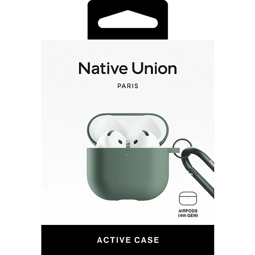 ACTIVE CASE, чехол защитный NATIVE UNION для AirPods 4, цвет: серо-зеленый