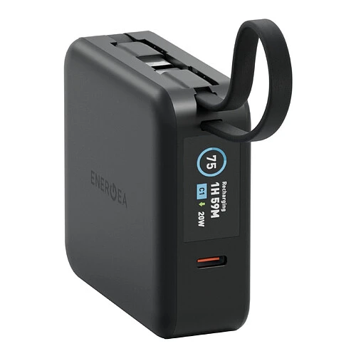 Аккумулятор внешний Energea MagPac MINI Plus (ССС), 10000 mAh Magnetic wireless 15W +С 20W +2C cables and Display Black