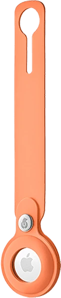 Чехол защитный uBear Touch Case для AirTag, силиконовый, цвет: оранжевый