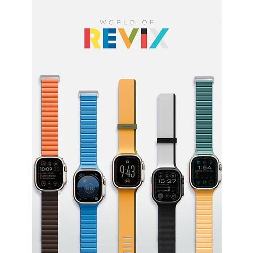 Uniq для Apple Watch 49/46/45/44 mm ремешок Revix IV reversible Magnetic Mist Grey/Black