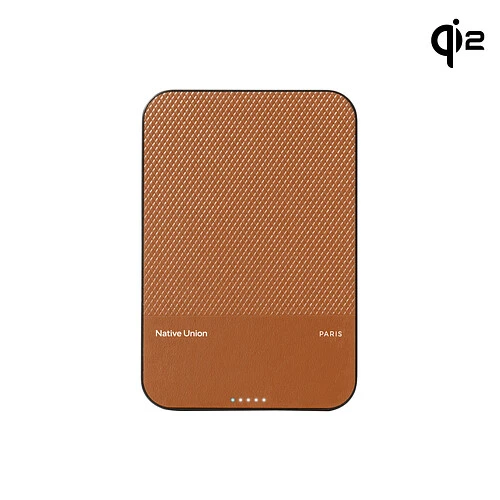 Внешний аккумулятор NATIVE UNION (Re) Classic Power Bank Magnetic Qi2, 5000mAh, цвет: коричневый