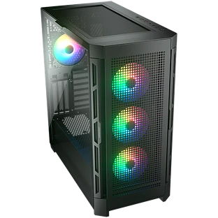 Корпус COUGAR GAMING Midi Tower,  ATX, 10 слотов, Разъем для гарнитуры, USB, USB 3.0, USB 2.0, Защитное антивандальное закаленное стекло, Power Button, Кнопка управления RGB, Светодиодный индикатор, PSU optional, Window, Поддержка системы жидкостного охла