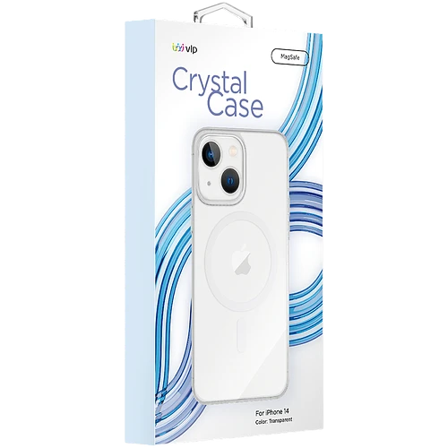 Чехол защитный "vlp" Crystal case with MagSafe для iPhone 14, прозрачный Чехол защитный "vlp" Crystal case with MagSafe для iPhone 14, прозрачный