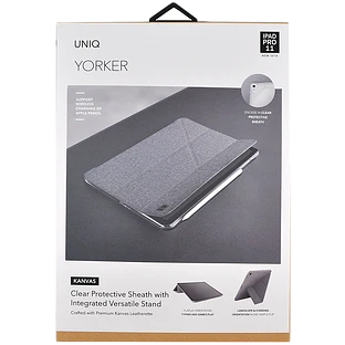 Чехол UNIQ Yorker Kanvas Plus  Чёрный для iPad Pro 11 дюймов (1-го поколения)