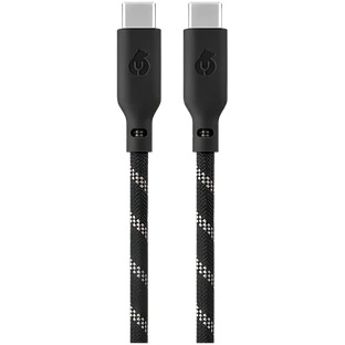 Кабель зарядный uBear Trend Cable USB-C/USB-C 1.2м, 60W, Черно-бежевый