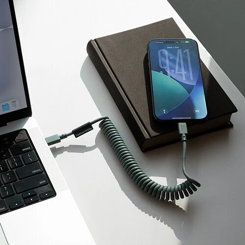 Кабель Native Union POP CABLE, кабель зарядный USB-C/USB-C, 60W, длина 1,2 м., цвет: темно-зелёный