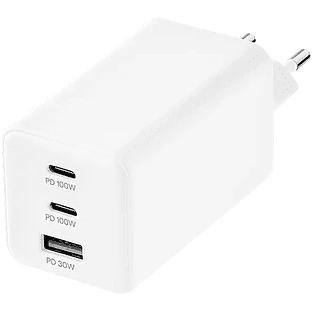 Сетевое зарядное устройство uBear Bridge, USB-C/USB A, 100 Вт, GaN + Super Fast Charging Сетевое зарядное устройство uBear Bridge, USB-C/USB A, 100 Вт, GaN + Super Fast Charging