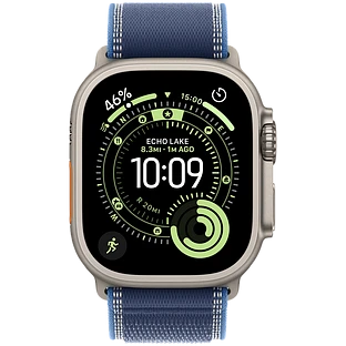 Apple Watch Ultra 3, GPS + Cellular, 49mm, Natural Titanium Case with Blue/Bright Blue Trail Loop - S/M Apple Watch Ultra 3, GPS + Cellular, 49mm, Natural Titanium Case with Blue/Bright Blue Trail Loop - S/M